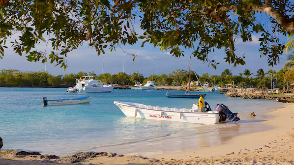 Bayahibe Beach near Dreams Dominicus La Romana with turquoise Caribbean waters and sandy beachfront views