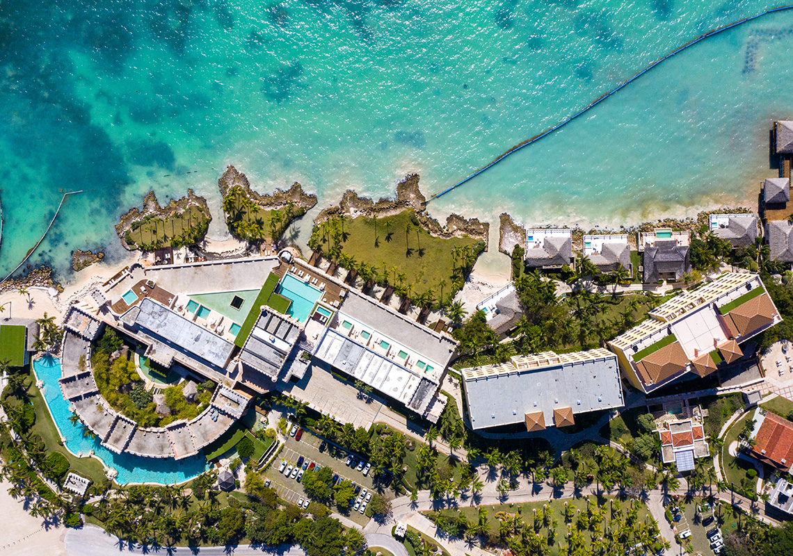 Sanctuary Cap Cana luxury adults-only beachfront resort with elegant pools and upscale Caribbean design.